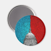 キャピトル建物抽象芸術 マグネット (正面/裏面)