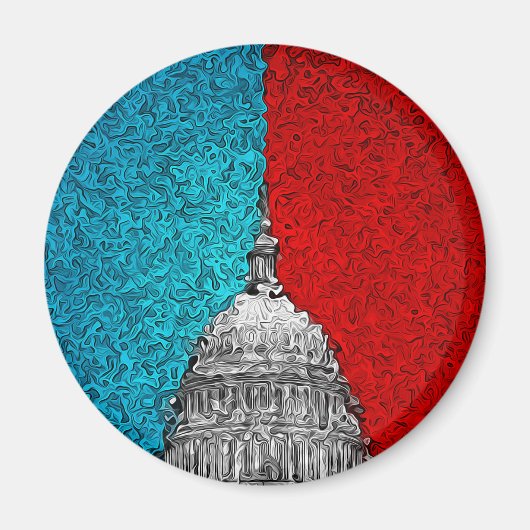 キャピトル建物抽象芸術 マグネット (正面)