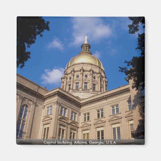 キャピトル建物，アトランタ，ジョージア，アメリカ マグネット (正面)