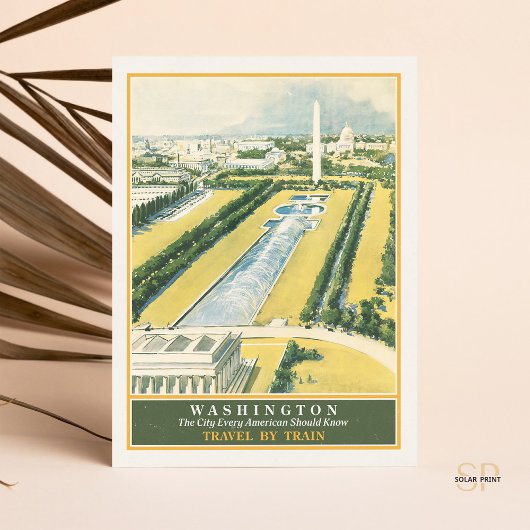 キャピトル旅行に向かうワシントンDC鉄道 ポストカード