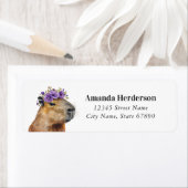 キャピバおもしろいラ差出人住所ラベル ラベル (インサイチュ)