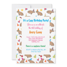 キャピバカラフルラズキュートキッズレインフォレスト誕生日