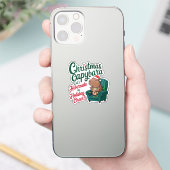 キャピバラおもしろいクリスマスステッカー シール (スマートフォン)