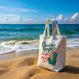 キャピバラおもしろいクリスマスバッグ トートバッグ