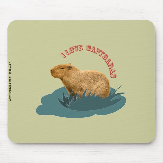 キャピバラが大好きです マウスパッド (正面)