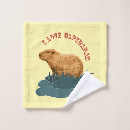 キャピバラが大好き ウォッシュタオル (ウォッシュタオル)