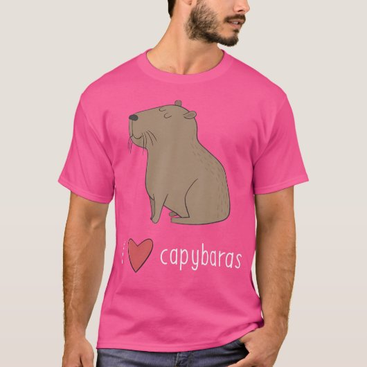 キャピバラが大好き Tシャツ (正面)
