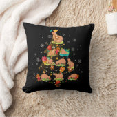 キャピバラのクリスマスツリーメリークリスマス動物動物園 クッション (ブランケット)