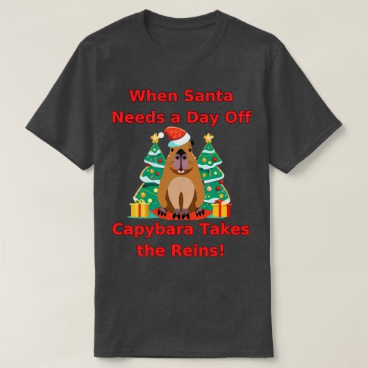 キャピバラのクリスマス2 Tシャツ (デザイン正面)