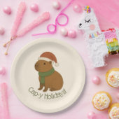 キャピバラのクリスマス ペーパープレート (パーティー)