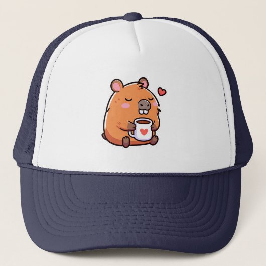 キャピバラのコーヒー好き キャップ (正面)