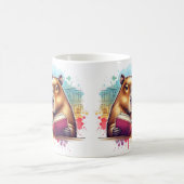 キャピバラのマグカップとライブラリ読の居心地の良さ: コーヒーマグカップ (中央)