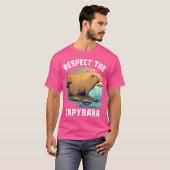 キャピバラの動物キャピバラおもしろいの恋人を尊敬 Tシャツ (正面フル)