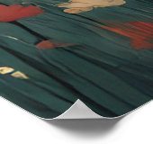 キャピバラの愛 – ロマンチックな牧草地の瞬間 ポスター (角)