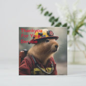 「キャピバラの救出：消防士Extraordinair サンキューカード (スタンド正面)