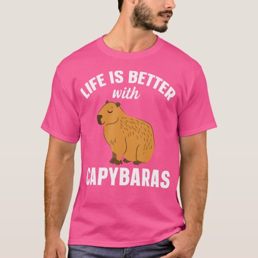 キャピバラの方がキャピバラの方が良い Tシャツ (正面)