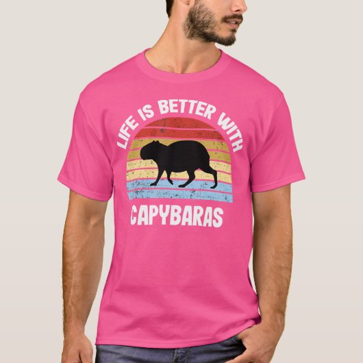 キャピバラの方がキャピバラの方が良い Tシャツ (正面)