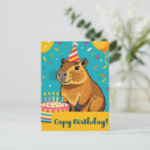 キャピバラの誕生日 ポストカード (スタンド正面)