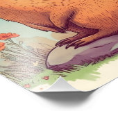 キャピバラよくはしゃぐデライトをフィーチャー フォトプリント (角)