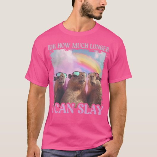 キャピバラをどれくらい長く殺せるか Tシャツ (正面)