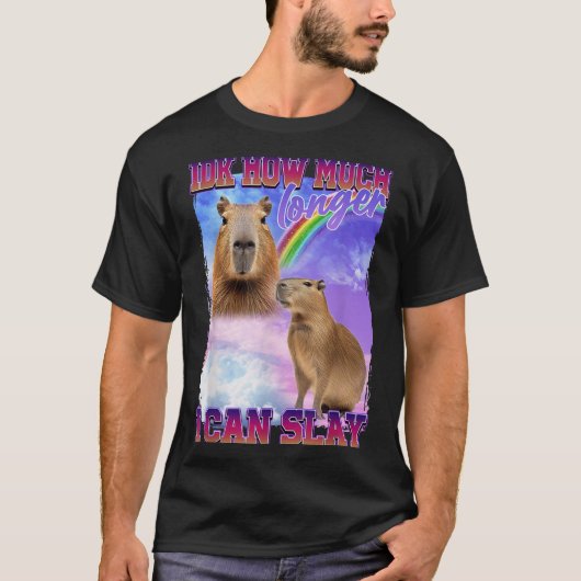 キャピバラをどれくらい長く殺せるか Tシャツ (正面)