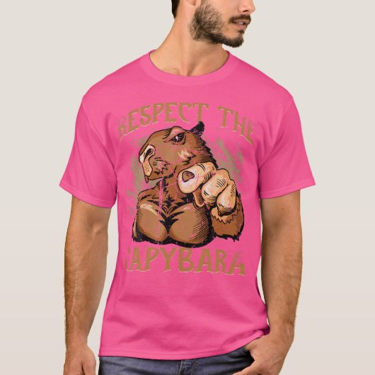 キャピバラを尊敬する Tシャツ (正面)