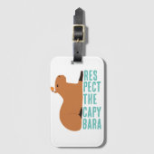 キャピバラを尊重する ラゲッジタグ (正面縦)