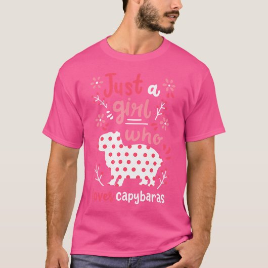 キャピバラを愛する少女にすぎない Tシャツ (正面)