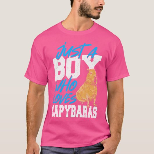 キャピバラを愛する少年 Tシャツ (正面)