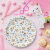 キャピバラアソートパターン紙プレート ペーパープレート (パーティー)