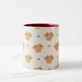 キャピバラカップルMUG ツートーンマグカップ (中央)