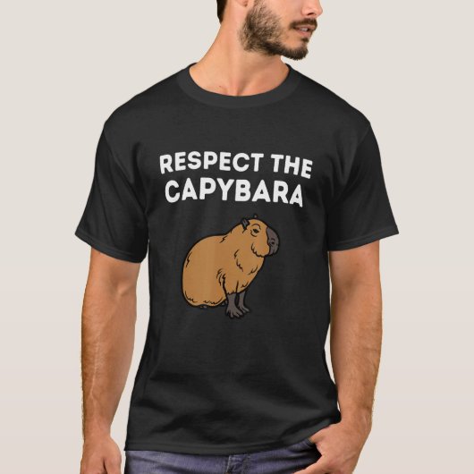キャピバラキャピバラの尊敬を尊重する Tシャツ (正面)