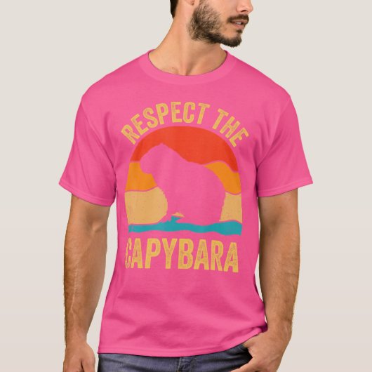 キャピバラキャヴィー齧歯動物愛好家を尊敬 Tシャツ (正面)