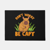 キャピバラギフトかわいいおもしろい動物園動物愛好家オーナーPr ドアマット (正面)