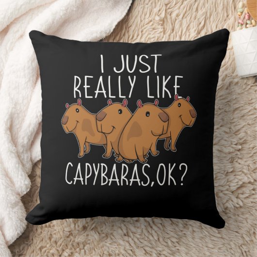キャピバラギフトキッズ女性可愛いキャピバラ クッション (ブランケット)
