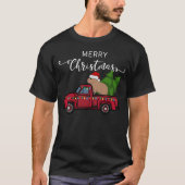 キャピバラクリスマスオーナメントトラックツリーおもしろいクリスマス Tシャツ (正面)