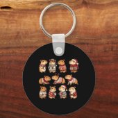 キャピバラクリスマスクリスマス キーホルダー (正面)