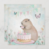 キャピバラケフェストキッズグリーティングカード (正面/裏面)