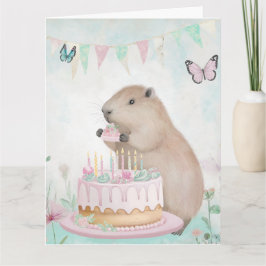 キャピバラケフェスト子供の誕生日グリーティングカード カード