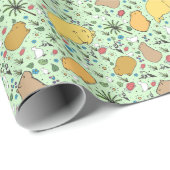 キャピバラスイングリーン ラッピングペーパー (ロールコーナー)