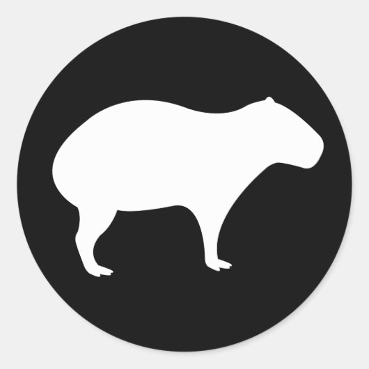 キャピバラステッカー ラウンドシール (正面)