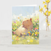 キャピバラチル カード (黄色い花)