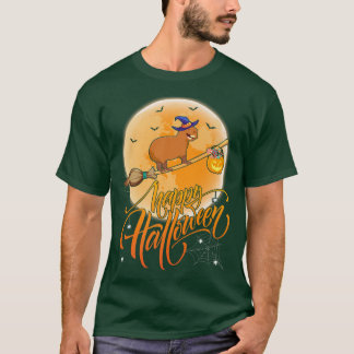 キャピバラライドウィッチショットムーンヴィンテージキャピバラハル Tシャツ