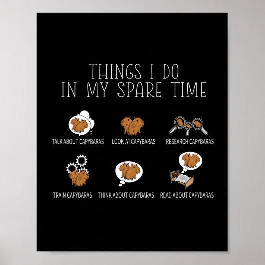 キャピバララバーアートキッズキャピおもしろいバラ ポスター (正面)