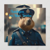 キャピバラ保将校の平和。 サンキューカード (正面/裏面)