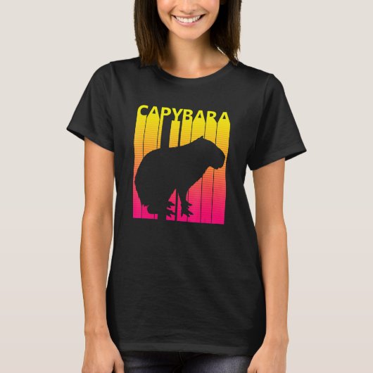 キャピバラ動物レトロの衣装 Tシャツ (正面)