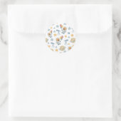 キャピバラ宇宙飛行士パターンステッカー ラウンドシール (バッグ)