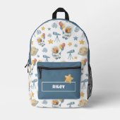 キャピバラ宇宙飛行士パターン印刷バックパック プリントバックパック (正面)