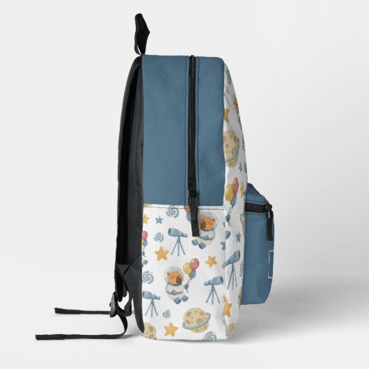 キャピバラ宇宙飛行士パターン印刷バックパック プリントバックパック (左)