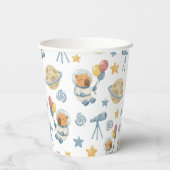 キャピバラ宇宙飛行士パターン紙カップ 紙コップ (裏面)